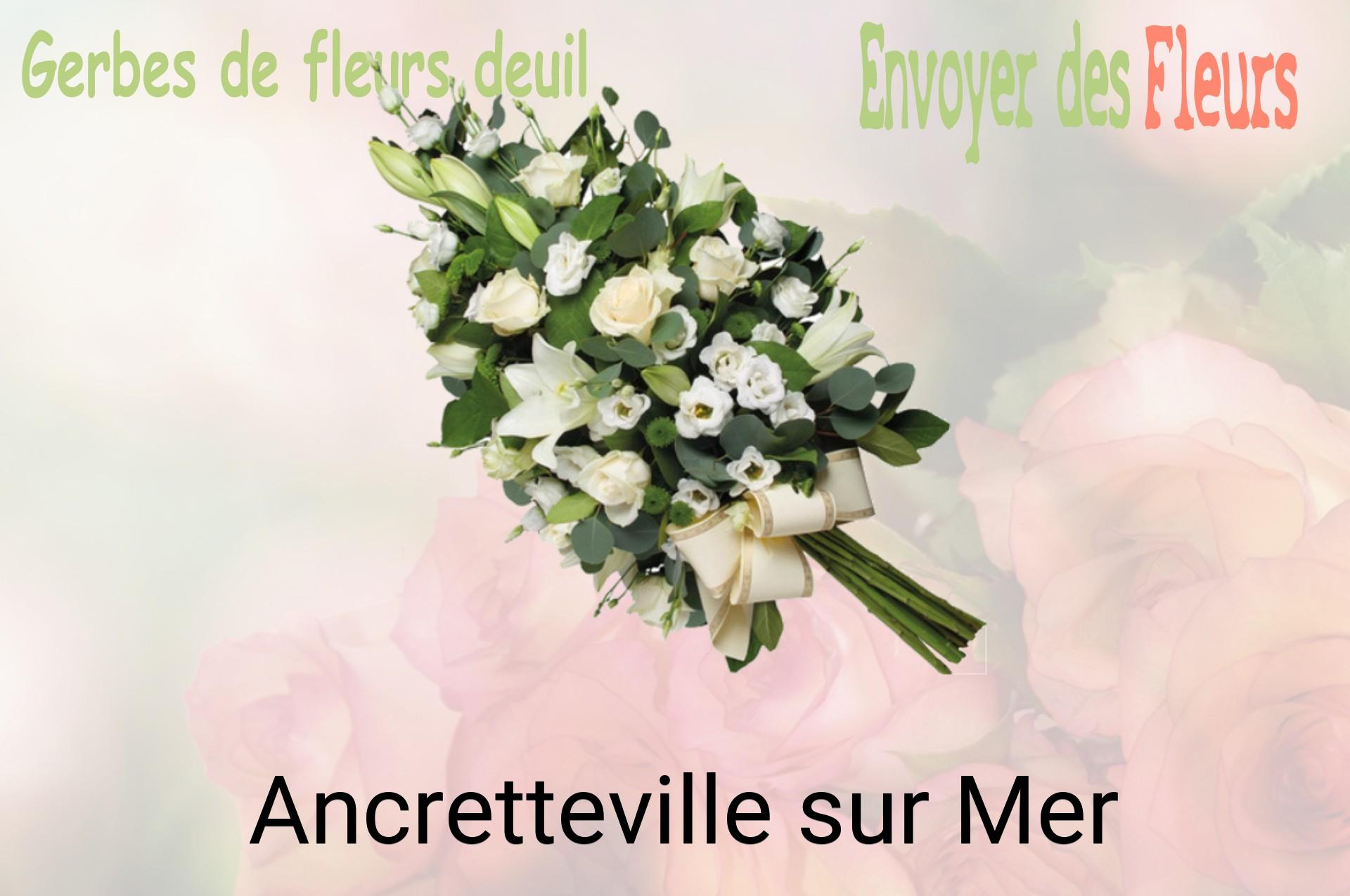 Gerbe de fleurs de deuil livrée à Ancretteville-sur-Mer